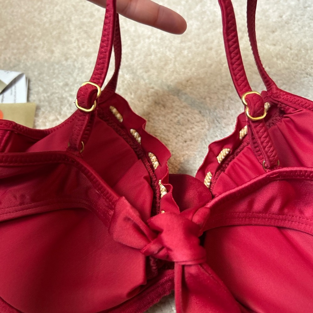 LAST CHANCE! ViX Paula Hermanny Red Bikini Maia Top Size Large NWT - Picture 6 of 10